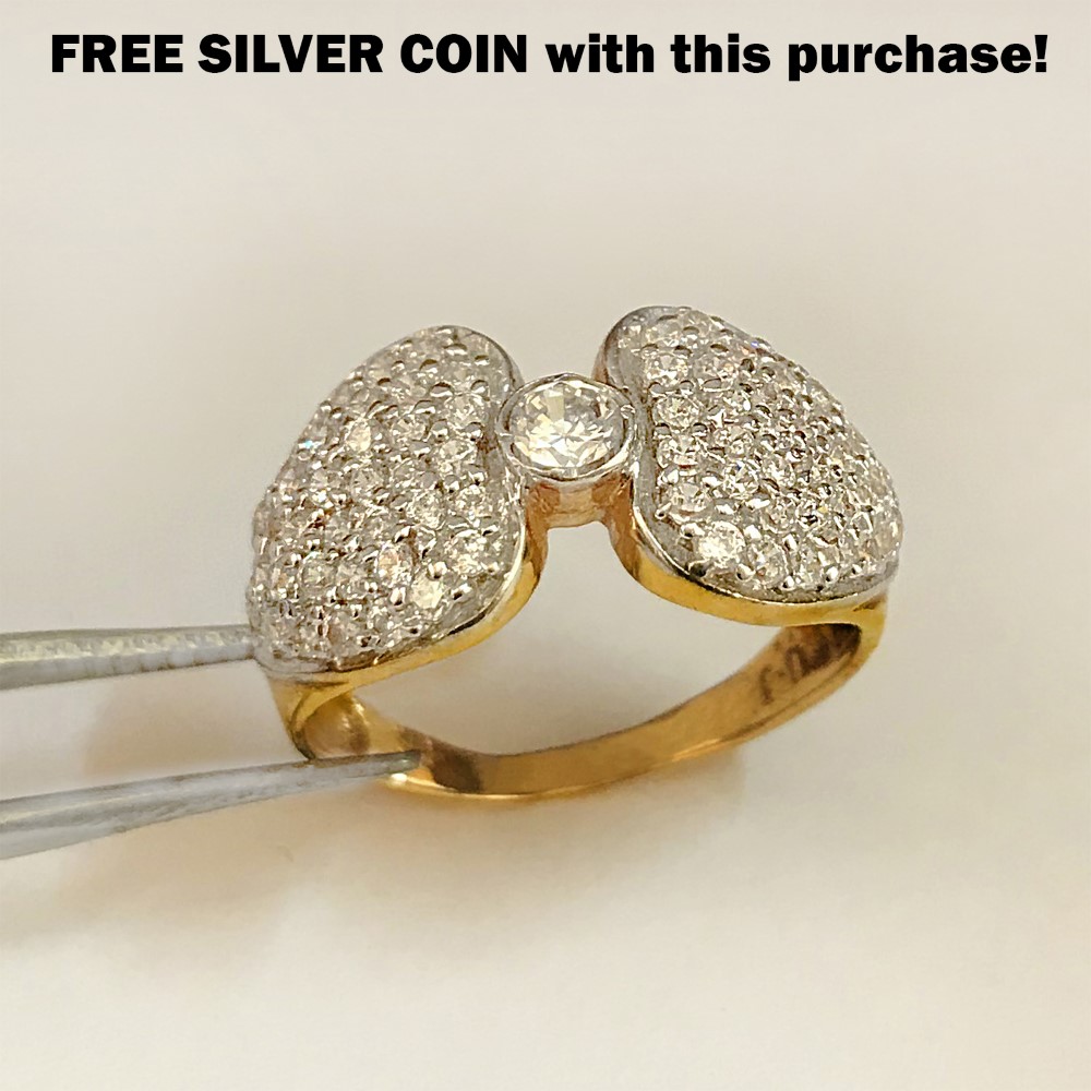 18 Kt  Yellow Gold Engagement Bridal Ring Cubic Zirconia Size 5-10