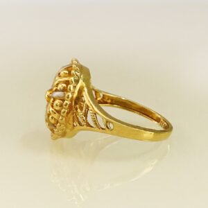 18 Kt Real Solid Yellow Gold Engagement Finger Women'S Ring Size 6-10