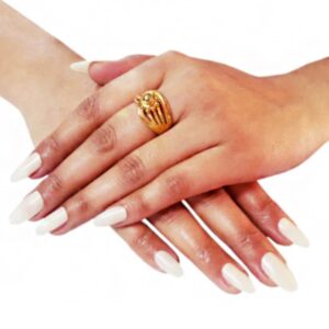 22 Kt   Yellow Gold Engagement Women'S Ring 6.870 Grams Size 6,7,7.5,8