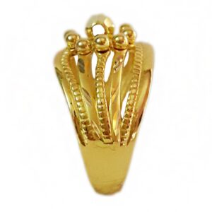 22 Kt   Yellow Gold Engagement Women'S Ring 6.870 Grams Size 6,7,7.5,8
