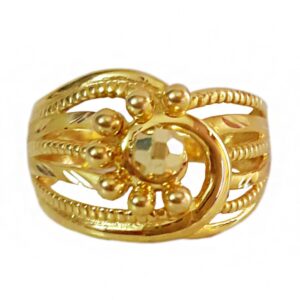 22 Kt   Yellow Gold Engagement Women'S Ring 6.870 Grams Size 6,7,7.5,8