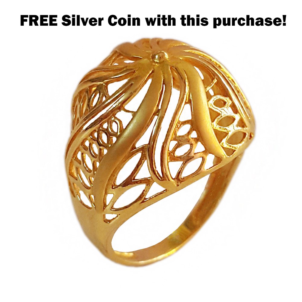 Fine Jewelry 18 Kt Yellow Gold Engagement Wedding WoMen Ring Size 6-8