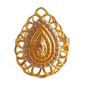 22 Kt   Yellow Gold Engagement Wedding Women'S Ring 7.090 g Size 6-8