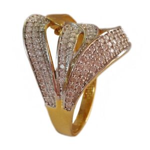 18 Kt  Solid Yellow Gold Engagement Wedding Cubic Zircon Ring Size 6-9