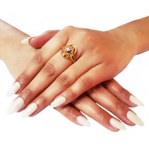 18 Kt  Yellow Gold Bridal Engagement Wedding Women'S Ring Size L N O P
