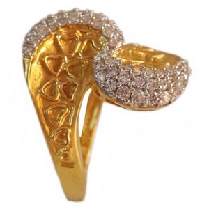 18 Kt  Solid Yellow Gold Engagement Wedding CZ Women'S Ring Size 6-10