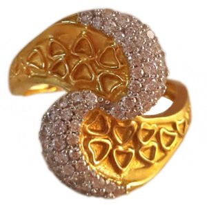 18 Kt  Solid Yellow Gold Engagement Wedding CZ Women'S Ring Size 6-10