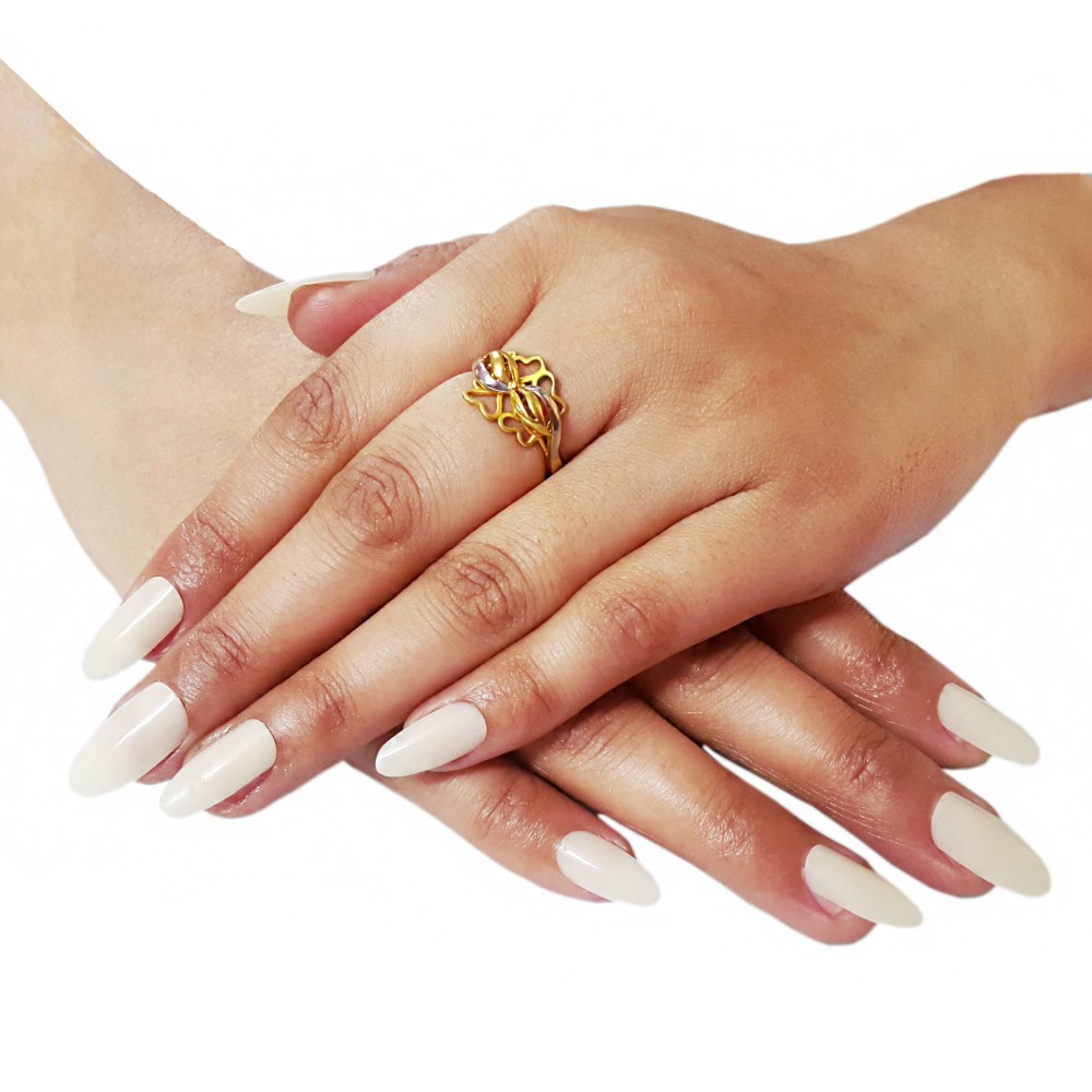 18 Kt Real Solid Yellow Gold Engagement Wedding Women'S Ring Size 6-10 - Image 4
