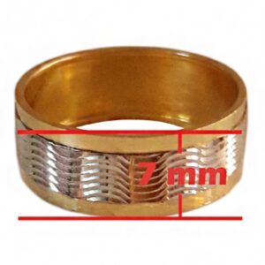 18Kt Yellow Gold Engagement Ring Wedding Band 7 mm Wide Comfort Size O