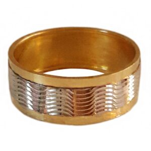 18Kt Yellow Gold Engagement Ring Wedding Band 7 mm Wide Comfort Size O