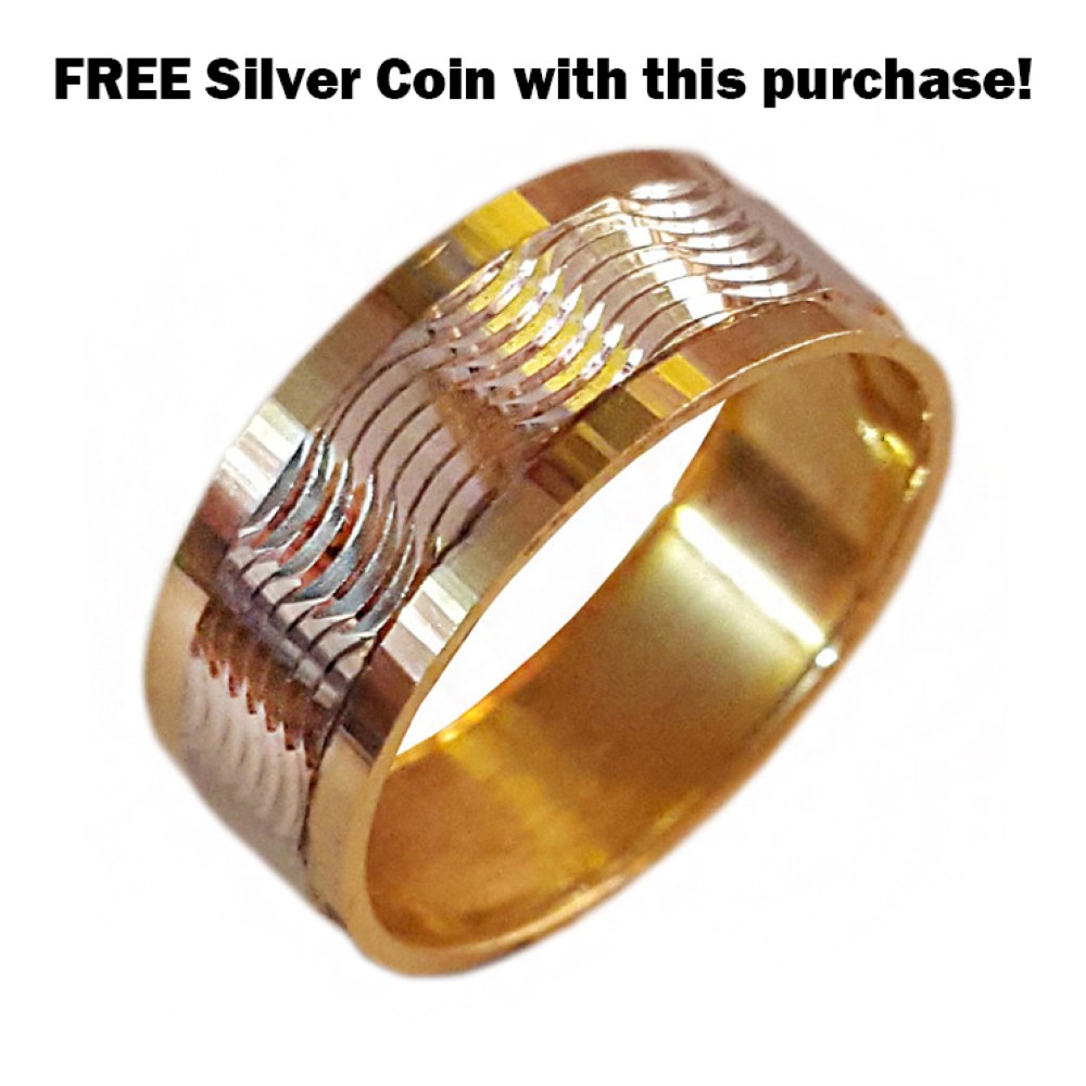 18Kt Yellow Gold Engagement Ring Wedding Band 7 mm Wide Comfort Size O