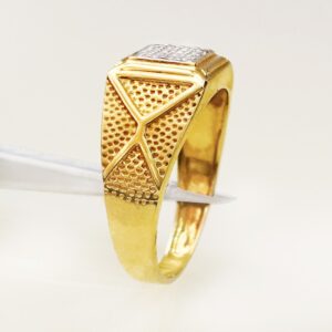 18 Kt  Solid Yellow Gold Engagement Wedding Men's Ring CZ Size 7-11