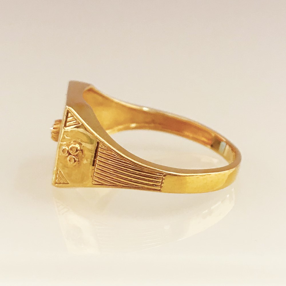 18 Kt Real Solid Yellow Gold Men's Engagement Wedding Ring Size 7-12 - Image 5