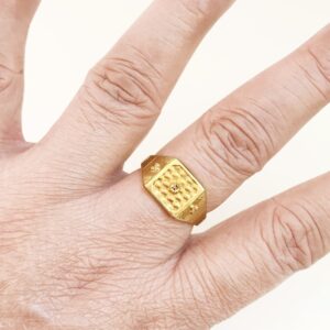18 Kt Real Solid Yellow Gold Men's Engagement Wedding Ring Size 7-12