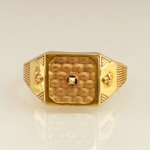 18 Kt Real Solid Yellow Gold Men's Engagement Wedding Ring Size 7-12