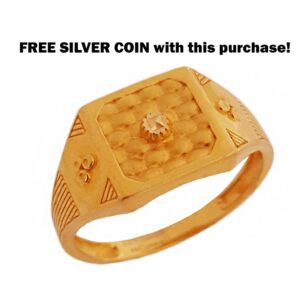 18 Kt Real Solid Yellow Gold Men's Engagement Wedding Ring Size 7-12
