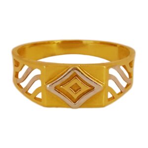 22 Kt  Solid Yellow Gold Engagement Wedding Wear Men's Ring Size 7-11
