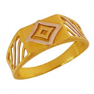 22 Kt  Solid Yellow Gold Engagement Wedding Wear Men's Ring Size 7-11