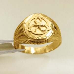 18 Kt Stamped Fine Real Solid Yellow Gold Signet Men'S Ring Size 7-12