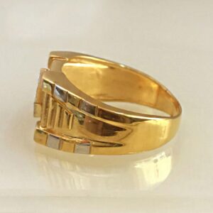 22 Kt  Solid Yellow Gold Engagement Wedding Wear Men's Ring Size 7-11