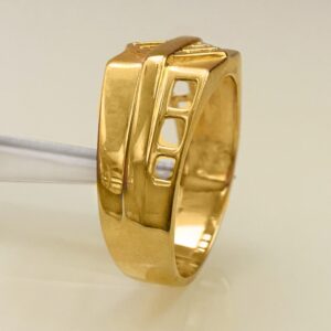 18 Kt Real Solid Yellow Gold Engagement Wedding Men's Ring Size 7-12