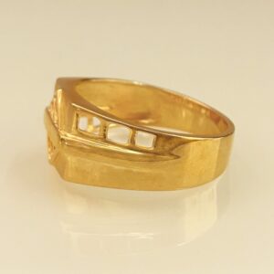 18 Kt Real Solid Yellow Gold Engagement Wedding Men's Ring Size 7-12