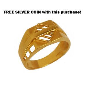 18 Kt Real Solid Yellow Gold Engagement Wedding Men's Ring Size 7-12
