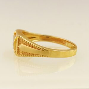 18 Kt  Solid Yellow Gold Engagement Wedding Wear Men's Ring Size 7-11