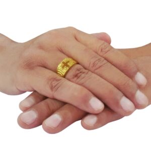 18 Kt   Yellow Gold Engagement Wedding Men's Finger Ring Size 7-10