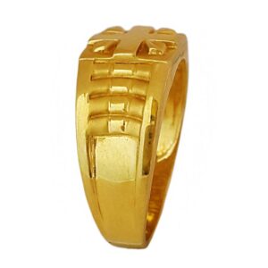 18 Kt   Yellow Gold Engagement Wedding Men's Finger Ring Size 7-10