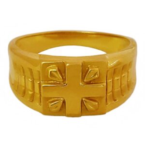 18 Kt   Yellow Gold Engagement Wedding Men's Finger Ring Size 7-10