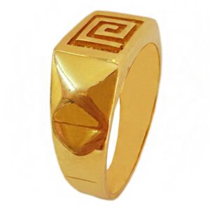 22 Kt  Yellow Gold Engagement Wedding Dainty Jewelry Men'S Finger Ring