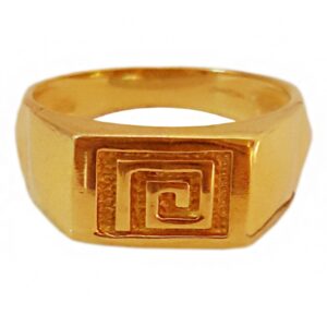 22 Kt  Yellow Gold Engagement Wedding Dainty Jewelry Men'S Finger Ring