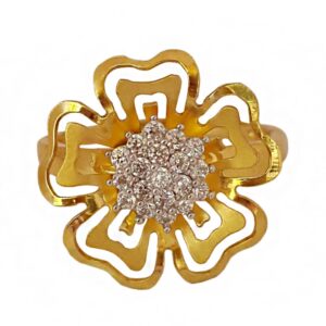 22 Kt  Yellow Gold CZ Engagement Wedding Women'S Ring Size 6,7,7.5,8,9