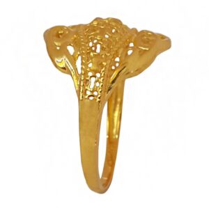 22 Kt Real Solid Yellow Gold Engagement Wedding Women'S Ring Size 5-10