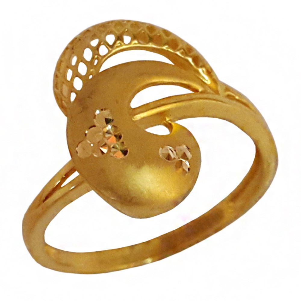 Fine Jewelry 22 Kt  Yellow Gold Engagement Wedding Women Handmade Ring