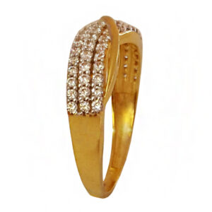 22 Kt  Yellow Gold Engagement Band Women's CZ Finger Ring Size 5-9