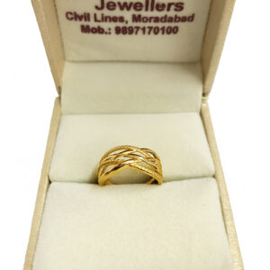 22 Kt   Yellow Gold Engagement Wedding Women'S Cross Ring Size 6-9