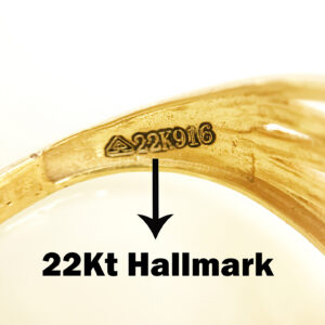 22 Kt   Yellow Gold Engagement Wedding Women'S Cross Ring Size 6-9