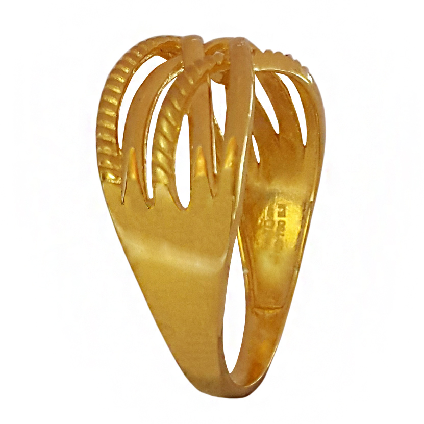 22 Kt   Yellow Gold Engagement Wedding Women'S Cross Ring Size 6-9