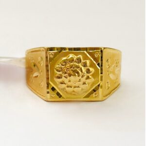 18 Kt Hallmark Fine Real Solid Yellow Gold Signet Men'S Ring Size 7-12