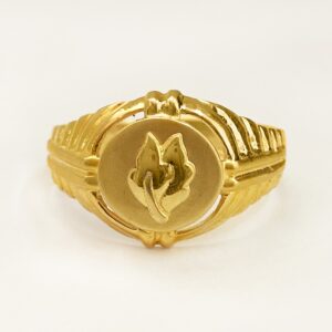 18 Kt Hallmark Fine Real Solid Yellow Gold Signet Men'S Ring Size 7-12