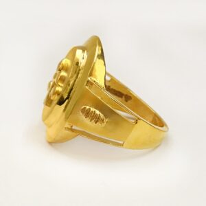18 Kt Hallmark Fine Real Solid Yellow Gold Signet Men'S Ring Size 7-12
