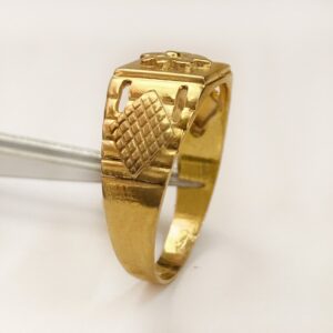18 Kt Hallmark Fine  Solid Yellow Gold Signet Men'S Ring Size 7-11,9,