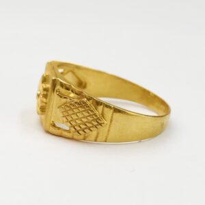 18 Kt Hallmark Fine  Solid Yellow Gold Signet Men'S Ring Size 7-11,9,