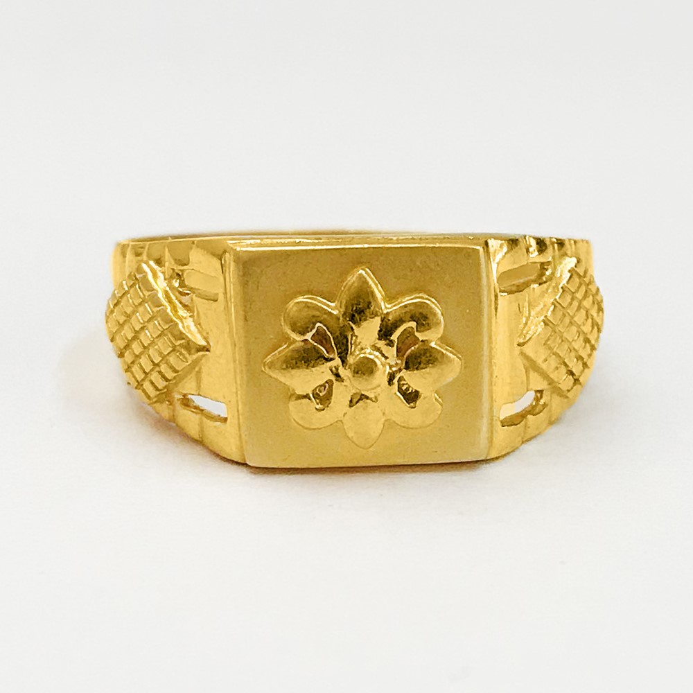 18 Kt Hallmark Fine Solid Yellow Gold Signet Men'S Ring Size 7-11,9, - Image 2