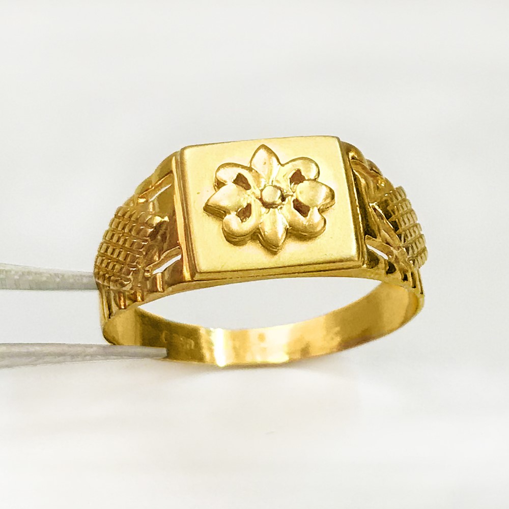 18 Kt Hallmark Fine  Solid Yellow Gold Signet Men'S Ring Size 7-11,9,