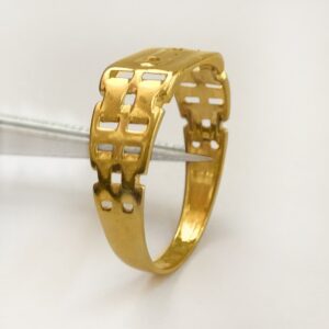 18 Kt Hallmark Fine Real Solid Yellow Gold Signet Men'S Ring Size 7-12