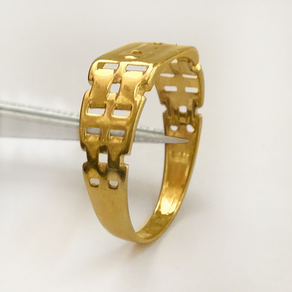 18 Kt Hallmark Fine Real Solid Yellow Gold Signet Men'S Ring Size 7-12 - Image 4
