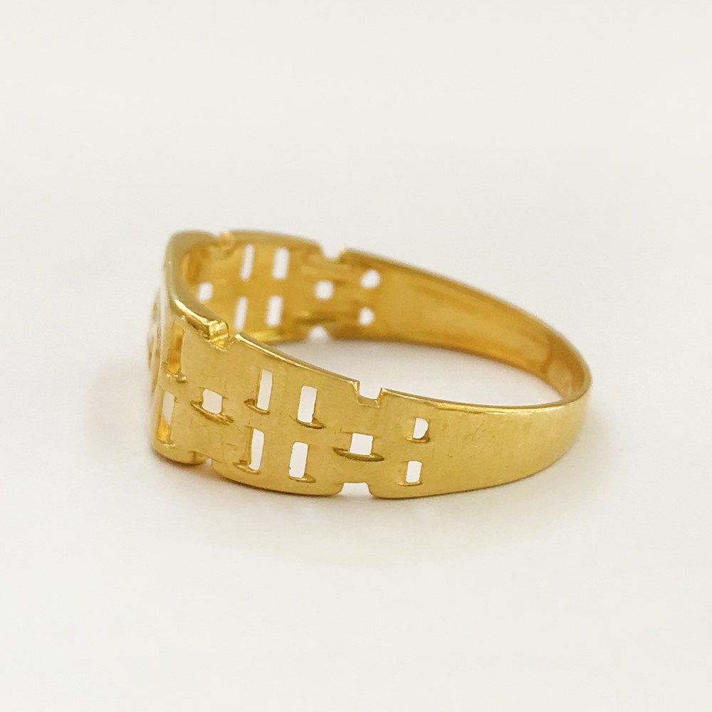 18 Kt Hallmark Fine Real Solid Yellow Gold Signet Men'S Ring Size 7-12 - Image 3